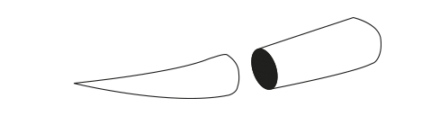 Taper point tip shape